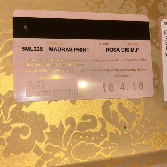 Miu Miu Madras Bifold /Long Wallet ~~ Hearts - Picture 12 of 16